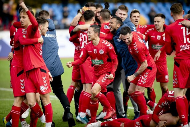 „Panevėžio“ triumfas iškovojus LFF taurę | Luko Balandžio / BNS foto nuotr.