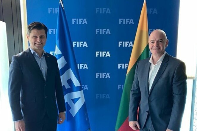 Tomas Danilevičius ir Gianni Infantino | lff.lt nuotr.