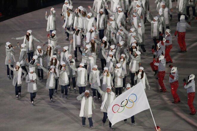 Olimpinių atletų iš Rusijos delegacija | Scanpix nuotr.