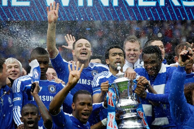 Praėjusių metų FA taurės nugalėtojai Londono „Chelsea“ | AFP/Scanpix nuotr,