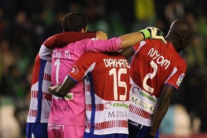 „Granada“ žaidėjai džiaugiasi pelnytu įvarčiu | AFP/Scanpix nuotr.