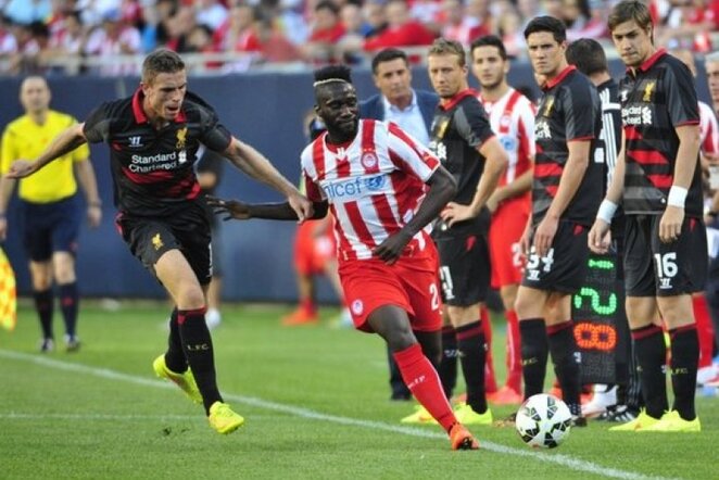 „Olympiacos“ – „Liverpool“ rungtynių akimirka | AFP/Scanpix nuotr.