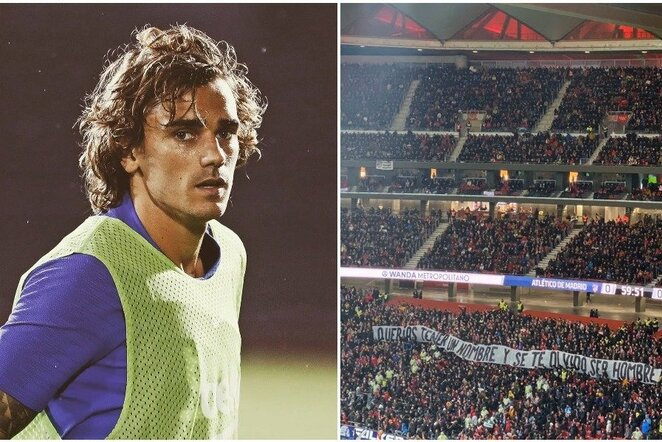 Antoine'as Griezmannas ir sirgalių plakatas | Instagram.com nuotr