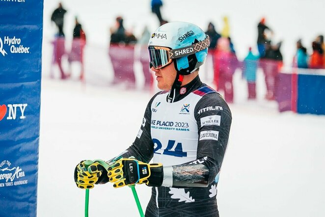 Andrejus Drukarovas Universiados slalomo supermilžino rungtyje | Modesto Gailiūno nuotr.