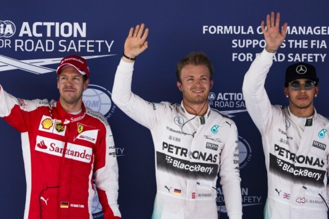 Nico Rosbergas (viduryje) | AP/Scanpix nuotr.