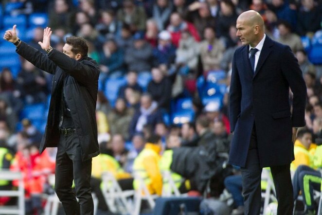 Diego Simeone ir Zinedine Zidane | Scanpix nuotr.
