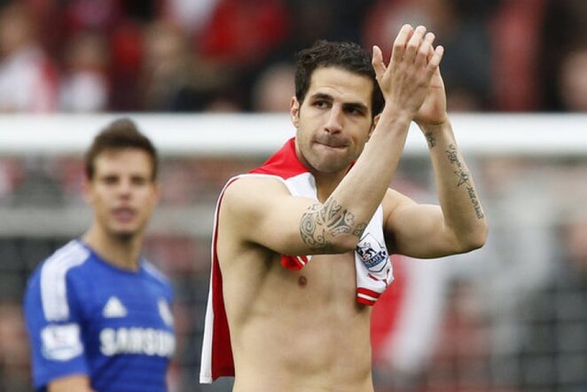 Cescas Fabregasas nepamiršta praleisto laiko „Arsenal“ klube | Reuters/Scanpix nuotr.