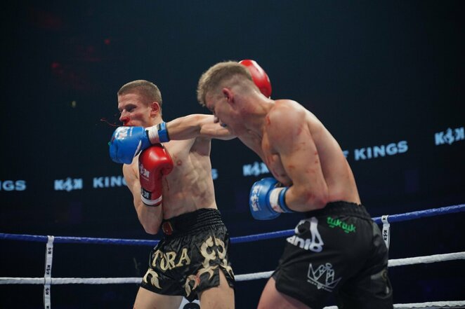 Gustas Dimša (red gloves) - Vladislav Šatunskyi (blue gloves) |  Sportas.lt/ Photo by Tito Pacauskas