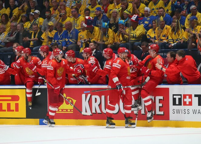 Rusų ir švedų rungtynės | IIHF nuotr.