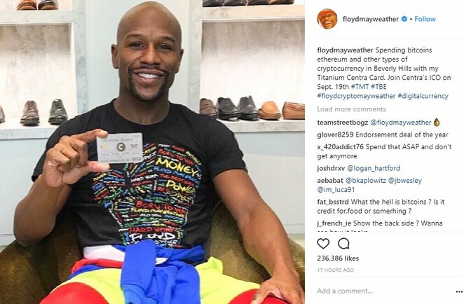 Floydo Mayweatherio ragininmai pirkti CTR žetonus | Instagram.com nuotr