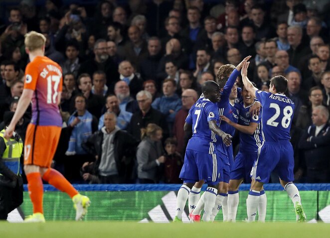 „Chelsea“ – „Manchester City“ rungtynių akimirka | Scanpix nuotr.