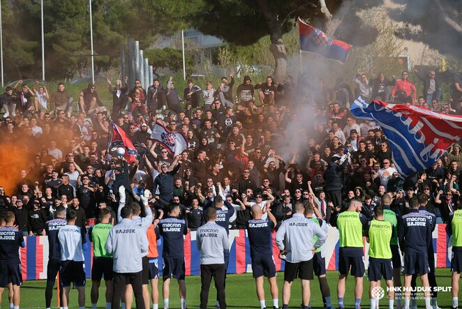 Splito „Hajduk“ fanai treniruotėje | Organizatorių nuotr.