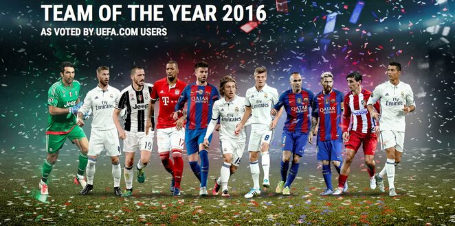UEFA metų komanda | Organizatorių nuotr.