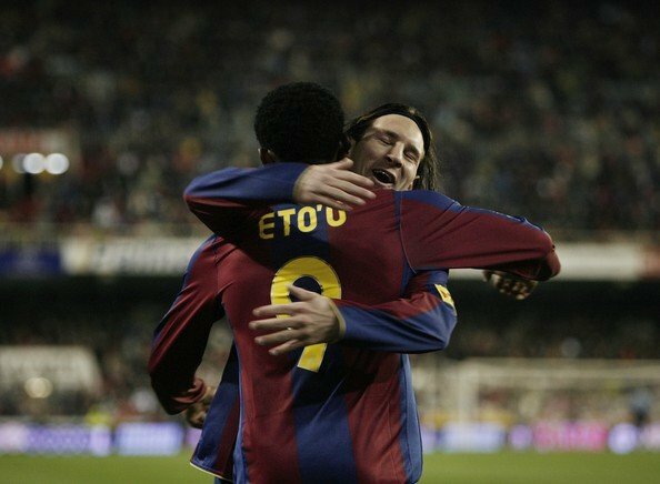 Samuelis Eto'o ir Lionelis Messi | Organizatorių nuotr.