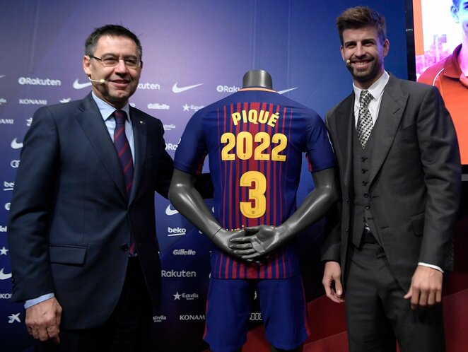 G.Pique pasirašė naują kontraktą su „Barcelona“ | Scanpix nuotr.