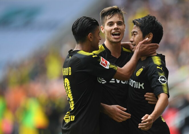 „Augsburg“ - „Borussia“ rungtynių akimirka | Scanpix nuotr.