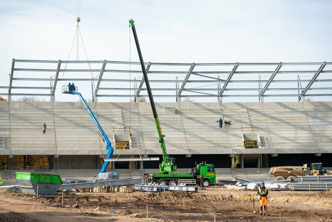 Darbai stadione | Organizatorių nuotr.