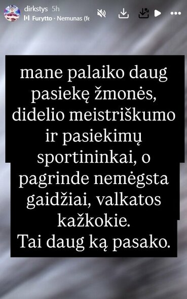 Dominyko Dirksčio žinutė | Instagram.com nuotr