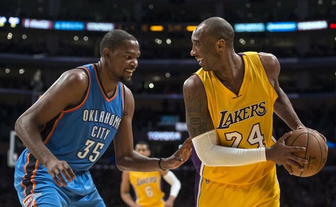 Kevinas Durantas ir Kobe Bryantas | Scanpix nuotr.