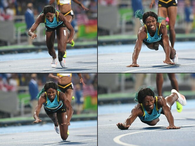 Neįtikėtino moterų 400 metrų finišo akimirkos | Scanpix nuotr.