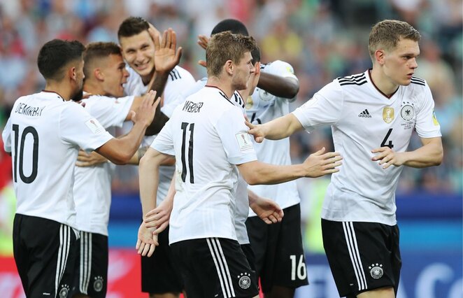Vokietijos – Kamerūno rungtynių akimirka | Scanpix nuotr.