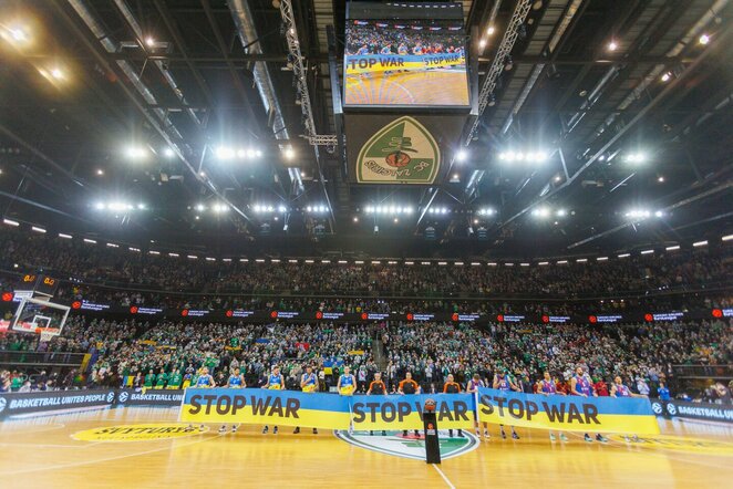 „Žalgiris“ – „Barcelona“ rungtynių akimirka | Eriko Ovčarenko / BNS foto nuotr.