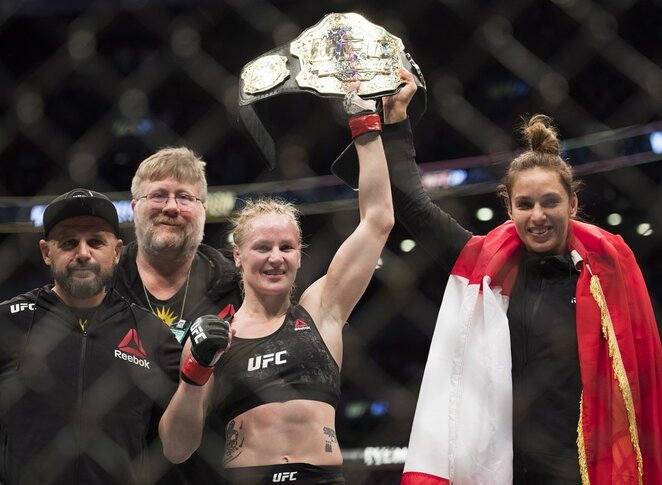 Joannos Jedrzejczyk ir Valentinos Ševčenkos kovos akimirka | Scanpix nuotr.