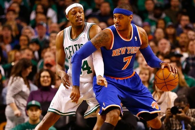 Paulas Pierce'as ir Carmelo Anthony | „Twitter“ nuotr.
