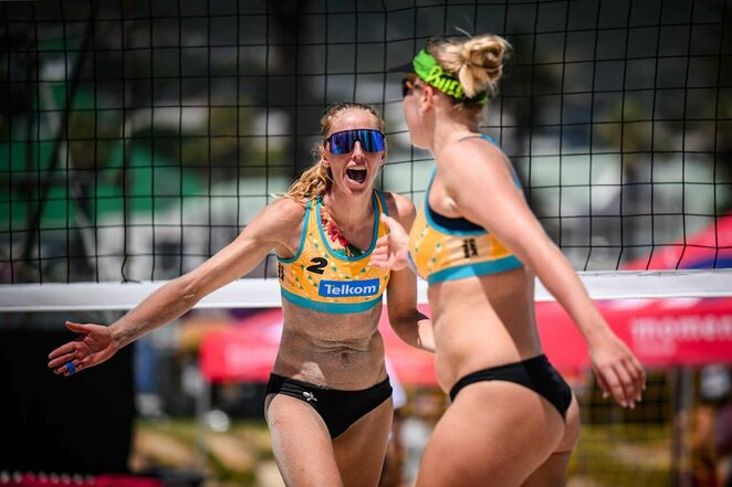 Ieva Vasiliauskaitė ir Erika Kliokmanaitė („Volleyball World“ nuotr.) | Organizatorių nuotr.