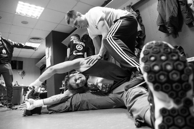 Saulius Satkevičius darbuojasi su Sergejumi Maslobojevu l Manto Stankevičiaus nuotr. Saulius Satkevičius darbuojasi su Sergejumi Maslobojevu l Manto Stankevičiaus nuotr.