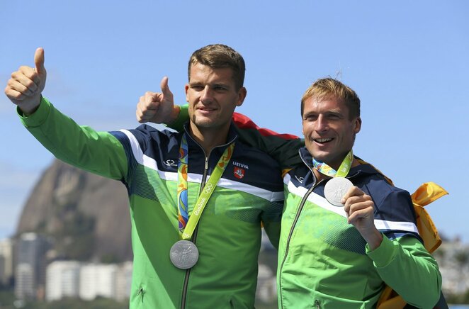 Saulius Ritter ir Mindaugas Griškonis iškovojo sidabro medalius Rio de Žaneiro olimpinėse žaidynėse | Scanpix nuotr. Saulius Ritter ir Mindaugas Griškonis iškovojo sidabro medalius Rio de Žaneiro olimpinėse žaidynėse | Scanpix nuotr.