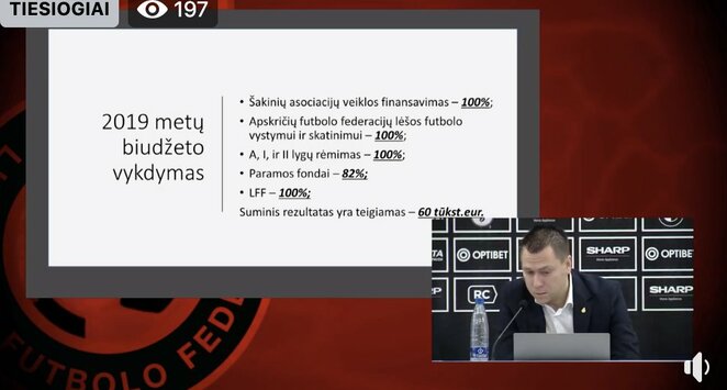 LFF biudžeto pristatymas | Organizatorių nuotr.