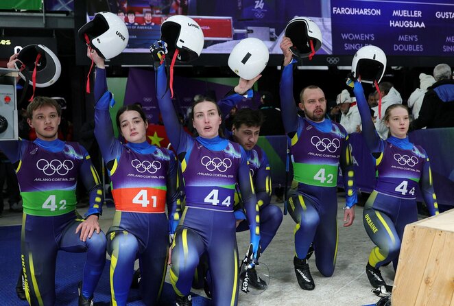 Ukrainos komanda pagerbė Vladyslavą Heraskevyčių | Scanpix nuotr.