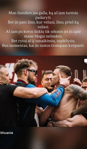 Dominyko Dirksčio komentaras | Instagram.com nuotr