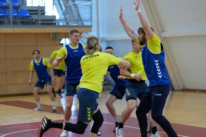 Lietuvos rankinio rinktinės treniruotė | rankinis.lt nuotr.