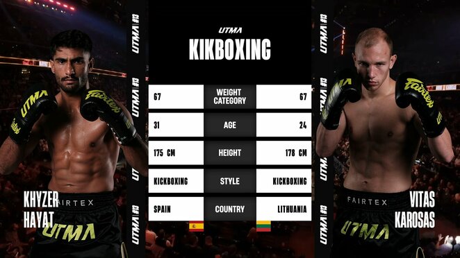 Vitas Karosas (67 kg, 5-3 UTMA) – Khyzeris Hayatas (66,7 kg, 1-0 UTMA, Ispanija) | „Stop“ kadras