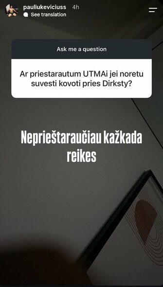 Igno Pauliukevičiaus komentaras | Instagram.com nuotr