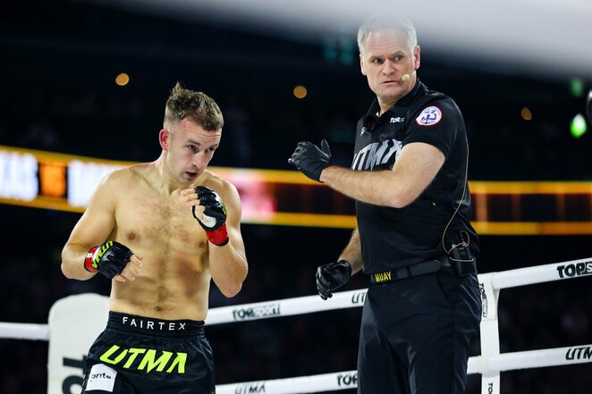 Matas Pultaražinskas – Martynas Danius kovos akimirka | Teodoro Biliūno / BNS foto nuotr.