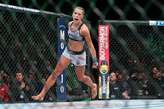 Rose Namajunas prieš Joanną Jedrzejczyk | Scanpix nuotr. Rose Namajunas prieš Joanną Jedrzejczyk | Scanpix nuotr.