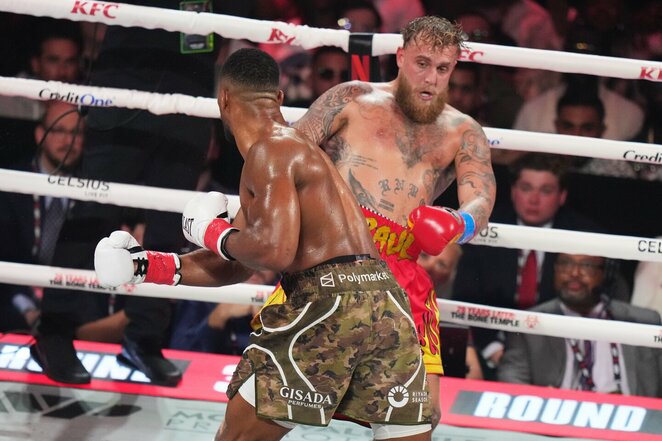 Anthony Joshua ir Jake'as Paulas | Scanpix nuotr.