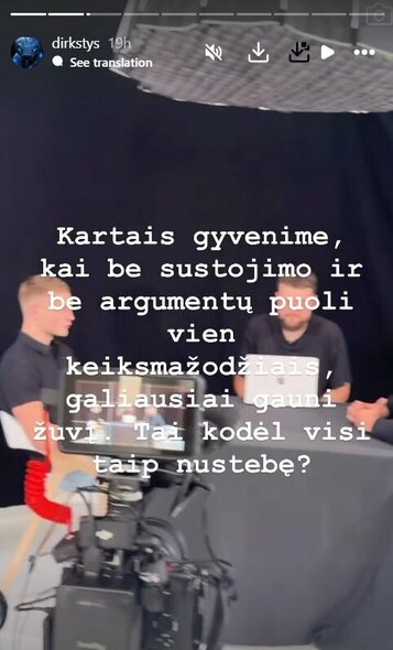 Dominyko Dirksčio žinutės | Instagram.com nuotr