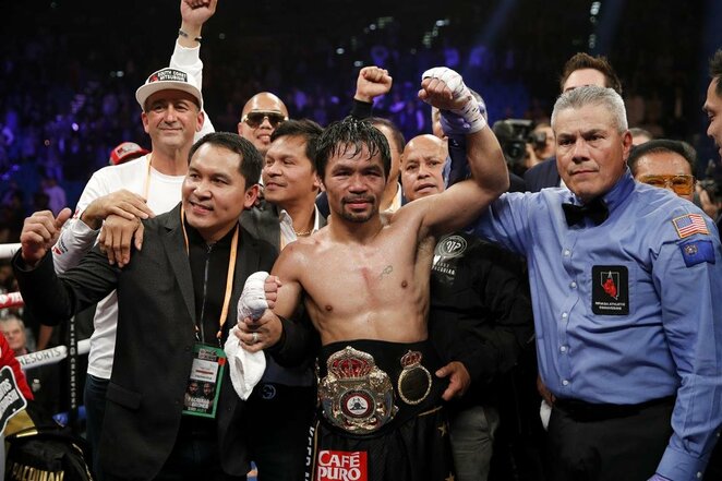 Manny Pacquiao prieš Adrieną Bronerį | Scanpix nuotr.