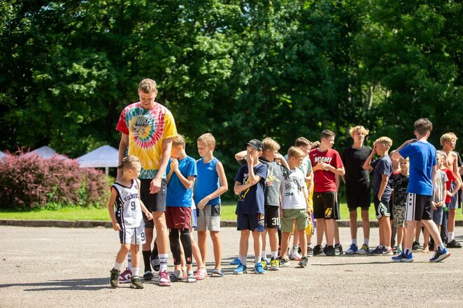 Eimantas Bendžius apsilankė SKM stovykloje | M.Baranausko nuotr.