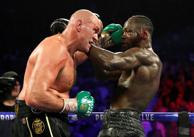 Tysonas Fury ir Deontay Wilderis | Scanpix nuotr.