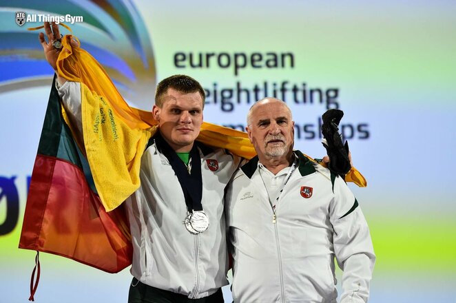 Žygimantas Stanulis su treneriu Bronislavu Vyšniausku | asmeninio archyvo nuotr.