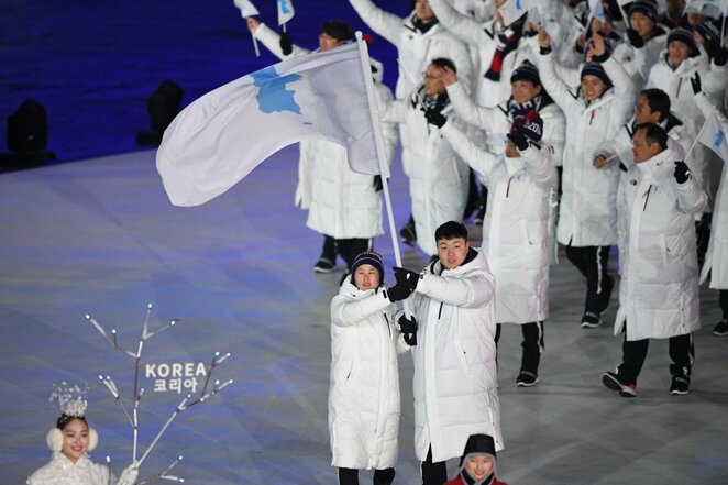 Vieningos Korėjos delegacija | Scanpix nuotr.
