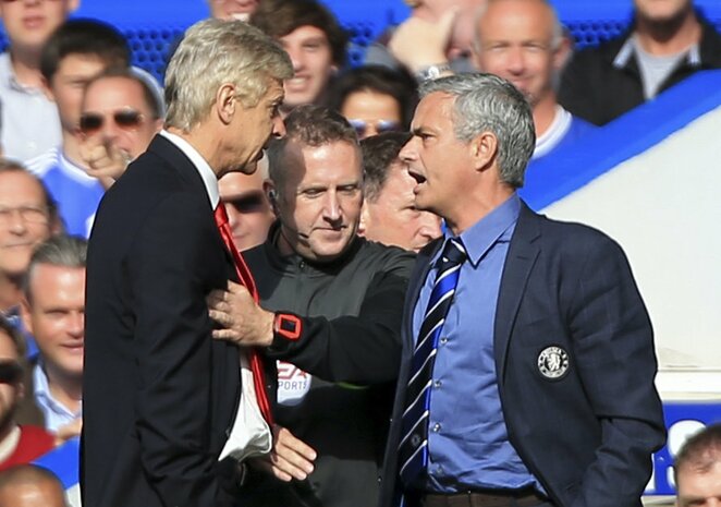 Arsene'as Wengeras ir Jose Mourinho | Scanpix nuotr.