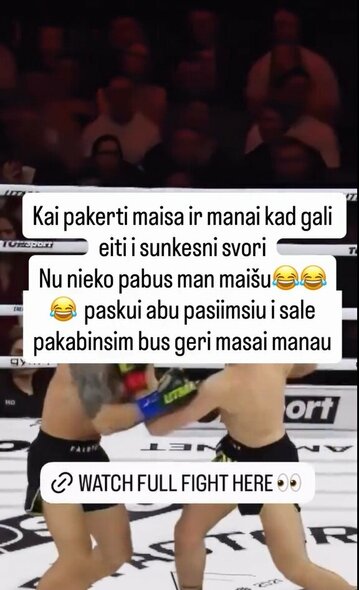 Igno Pauliukevičiaus žinutė | Instagram.com nuotr
