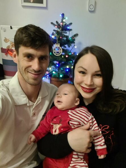 Juozas Bernotas su žmona Gilija ir sūnumi Viesulu | asmeninio archyvo nuotr.