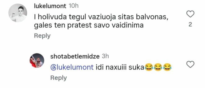 Komentarai po kovos | Instagram.com nuotr